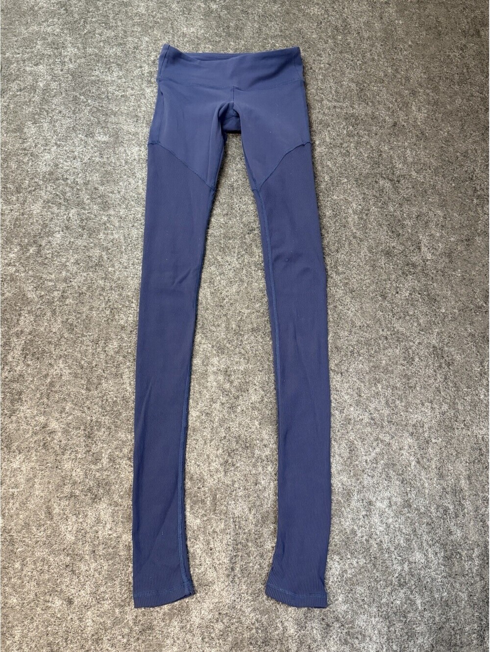 Alo Yoga High Waist Ribbed Leggings Womens Navy Blue Yoga Pants XS
